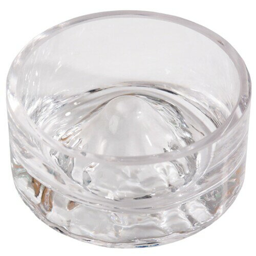 (シャンディニー) ハムスター 水入れ クリスタルガラス 富士山形 小型ペット ウォーターボウル 水飲み器 給餌皿 転倒防止形状 クリア