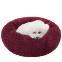 ZurZur 猫 犬 クッション ペットベッド ふわふわ もこもこ ぐっすり眠る 暖かい ドーナツ ラウンド型 可愛い 防寒 寒さ対策 洗える 滑り止め ふかふか猫犬兼用 ソファー 通年 ペット用品