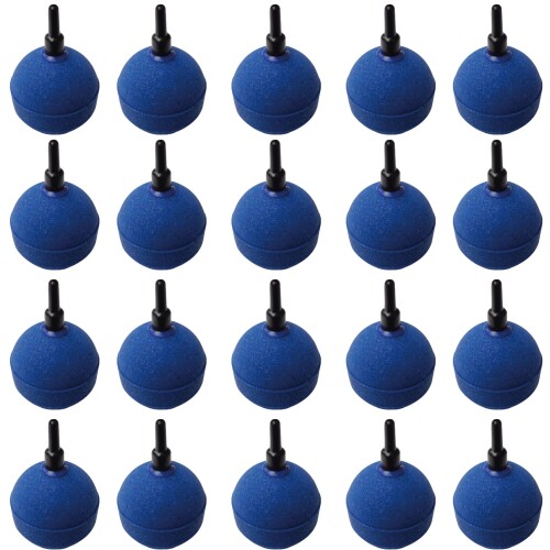 WARMTOOL エアー ストーン ブルー20個 直径50mm/5cm 水槽 ポンプ アクアリウム エアレーション 酸素 気..