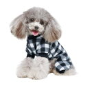 Jimjis 犬の服 ロンパース パジャマ 秋 冬 暖かい 服 ドッグウェア 小型犬 中型犬 大型犬 抜け毛対策 部屋着 ルームウェア 寝間着 お出掛け用 散歩 クリスマス 仮装 (ブラック, S)