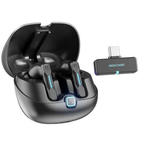 FEDIKER SW5 USBワイヤレス ヘッドセット マイク付き ヘッドホン 2.4Gドングル&Bluetoothイヤホン 20ms低遅延 パソコンPC・ノートPC対応 リモート会議用 コールセンターに最適