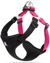 cocomall TRUE LOVE専門販売店 犬用ハーネス 犬用胴輪 ドッグ ペット用品 ハーネスリード 3M反射材料 訓練 ナイロン製 小型犬、中型犬、大型犬に向け 通気性 調節可能 (S, ローズレッド)