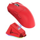ATTACK SHARK X11 ゲーミングマウス ワイヤレス 無線 2.4g/Bluetooth/USB-C 超軽量63g 22000DPI 充電ドック付き 最大65時間動作 技適取得済み (レッド)(2)