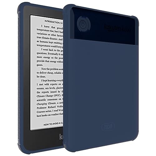 「指紋防止」TUDIA SKN Kobo Clara 2E 用 ケース6" eReader カバー (2022年発売)、 耐衝撃スリム黄変防止シリコンゲルグリップ軽量電子書籍リーダー用マット TPU バンパー - 青