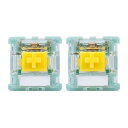Zjmehty Gateron Jadeシリーズ デュアルステージスプリングプレルービングスイッチ イエロー V3 Pro、3ピン 55gf リニア/RGB/L...