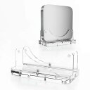 Sikai マックミニ用 デスクトップスタンド mac mini (2023) /MAC Studioに適用 アメリカのFASアルミを採用 ステーション MAC mini用 マックミニ 木製スタンド 完全フィットサイズ (C型)(2)