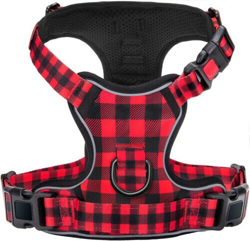 OGURIYA 引っ張り防止 犬用胴輪 調節可能 夜間反射 小型犬/中型犬/大型犬 通気性 メッシュ 簡単着脱 お..