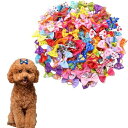 犬 ヘアゴム リボン 30個セット 可愛い 蝶結び カラフル ヘアアクセサリー 髪飾り 猫 犬用 小動物用 ペット用品 ランダム色 (30個セット)