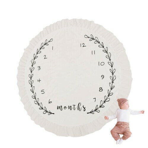 Sunny Glow 赤ちゃん ベビーマット 月齢フォト 円形 寝相アート ニューボーンフォト セルフ サニーマット ベビー シンプル 撮影 小道具 背景