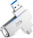 USBメモリ 2TB 2-IN-1 USB3.0・Type-C メモリー 大容量フラッシュメモリ 外付けメモリ 容量不足解消 小型 360度回転式 スマホ用 Mac Windows PC Pad対応 合金製 防水 防塵 耐衝撃 携帯便利(2)