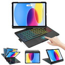 SENGBIRCH iPad A16 11世代 キーボード付きケース 第10世代 対応 360度回転式 高精度トラックパッド付き マジックキーボード iPad 10世代 ケース ペン収納 180度反転 多角度調整 7色バックライト