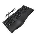 USB有線キーボード、110キー分割コンピュータキーボード USB 2.0有線キーボード ノートパソコン用 110キー付き 1.5mケーブルタイプ 快適(2)