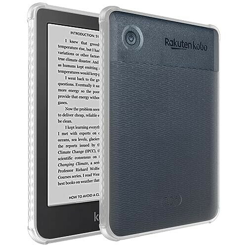「黄ばみ防止」TUDIA SKN Kobo Clara 2E ケース 6 インチ電子書籍リーダー カバー (2022 年発売)、(強化コーナー) 耐衝撃スリム黄ばみ防止シリコンゲルグリップ軽量電子書籍リーダー マット TPU