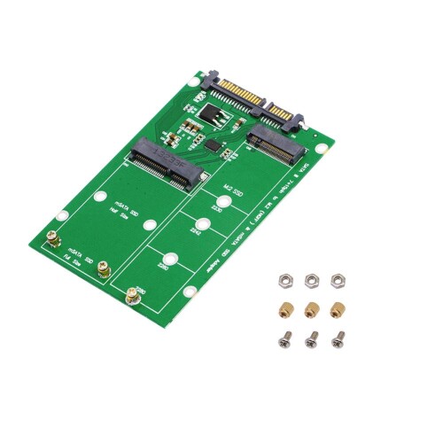 SinLoon 2-in-1NGFF M.2& MSATA to SATA III 3 PCB ボードアダプタコンバータコンポーネント(青SATA3.0..