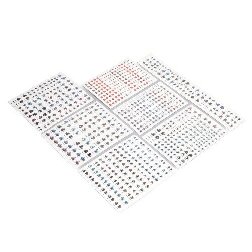 J-ouuo 7 枚のドールアイステッカー漫画かわいい使いやすい明るい色ボールジョイント人形 DIY 粘土用ドールアイペースト