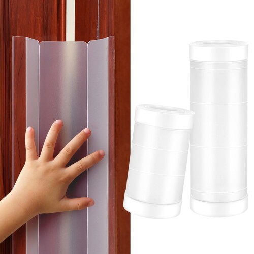 SENUN ドア 指はさみ防止 ドア指はさみ防止 扉 指挟み防止 赤ちゃん 子供 指はさみ防止ガード 賃貸OK （10cm＆18cm 1セット）