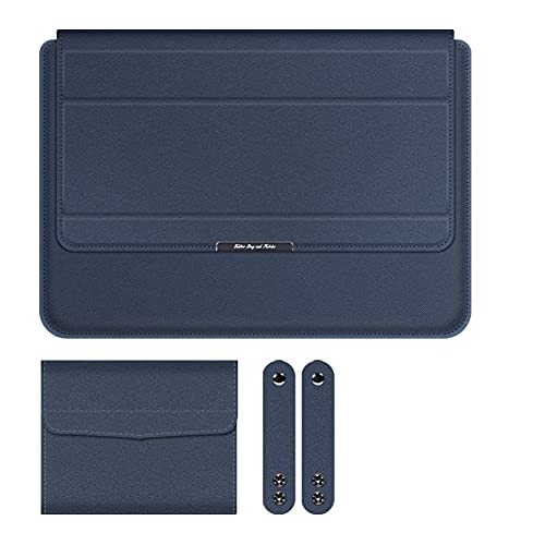 ノートパソコンケース 薄型 PCスタンド機能 ノートパソコンカバー 3つ折りスタンド 折りたたみ式 ミニポーチ付き 360°保護PCケース 耐衝撃 ノートパソコ...