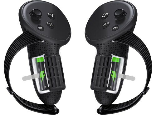 Maecker vr コントローラーストラップ メタクエスト3S用メタクエスト3用コントローラーグリップと互換性ありバッテリードア付き滑り止めナックルストラップ Quest 3/3用のアクセサリー