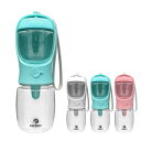 (ASCEND+) 犬 水飲み器 散歩 ペットウォーターボトル 水筒 おやつ 350ml ライトブルー