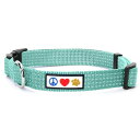 Pawtitas Reflective Collar L Teal ペット柔らかい訓練の調節可能な反射ステッチの子犬/犬の首輪 大 ティール