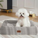 EMME 3D犬 ベッド暖かい ペットベッド 中綿無しフェイクラビットファー 極上のタッチ ペットソファー ペットベッド 洗える 全週ウレタン 中綿無し 高反発...