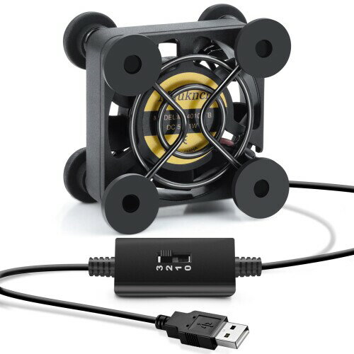 Mauknci 小型ファン 4cm USB ファン 5V 振動防止ゴム足付き ミニ 送風機 冷却 ノートPC PS4 ルーターな..