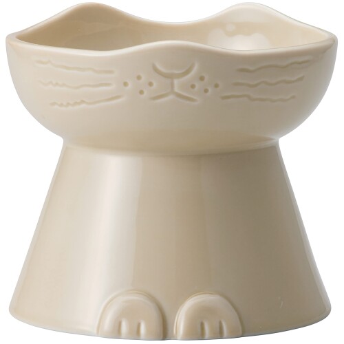 nnma (んーま) 猫用 フードボウル (猫が楽にたべられるにこだわったネコ型うつわ) 日本製 美濃焼 餌入..