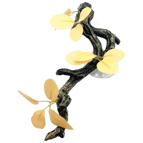 NUZAMAS 爬虫類のシミュレーション コーナーブランチ テラリウム 植物装飾 フェイクツル 吸盤付き ヘビ 両生類 フトアゴヒゲトカゲ トカゲ カエル ヤモリ用