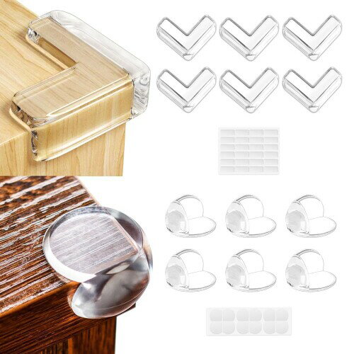 コーナーガード 透明 コーナークッション 角 ガード 保護 柔かいPVC ベビーガード 赤ちゃん 子供 年配の方 ケガ防止 超強力接着剤 保育園 安全対策 家具の角を保護 強力両面テープ付き