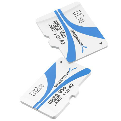 SABRENT MICRO SDカード 512GB X2, まいくろSDXC カード V30、メモリーカード、UHS-IIメモリーカード、PS5・PS4・Macbookその他のデバイスで最大 100MB/s秒の高速転送（SD-MQ30-512X2)