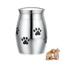 ZUNNY HJERBOF ミニ骨壷 犬 猫 遺骨入れ ペット 骨壷 メモリアル用品 ペット 遺骨入れ 銀骨壷 4x3cm
