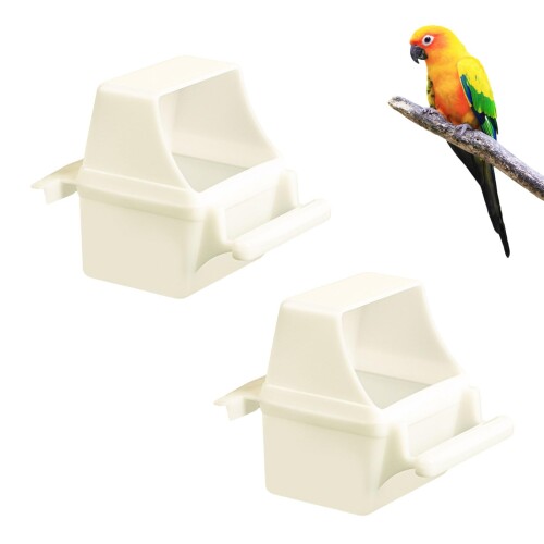 鳥 餌入れ 2個セット インコ 餌入れ 飛び散らない 鳥 給餌器 鳥 水入れ バードフィーダー 小動物 餌入れ インコ オウム セキセイインコ オカメインコ 文...