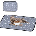 EMME 洗える ペットシーツ ペットマット おしっこマット 猫 犬 おしっこパッド トイレシート 防水 滑り止め 漏れ防止 速乾 超吸収 下敷き ペット用 介護用 多頭飼い1枚入り 骨柄グレー M