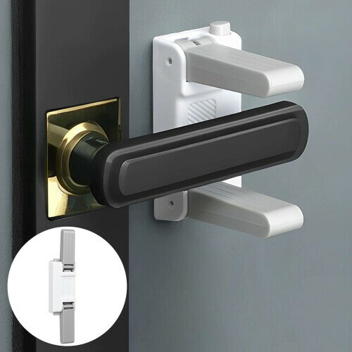 ドアロック ドアハンドル 設置簡単 チャイルド 強力粘着ペットロック 安全 赤ちゃん ペット ドアノブ ..