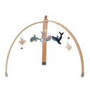 Etucdose プレイジム ベビージム おもちゃ付き 木製 ナチュラル 室内遊具 遊びジム 海洋動物 アクティビティプレイジム コットン おもちゃ 指遊び ハ...