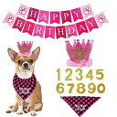 ペット 誕生日帽子 よだれかけ 飾り付け 犬猫 誕生日帽子バンダナ ペットグッズ おしゃれ 記念日 4点セット 青 ピンク プレゼント 王冠 犬用 コスチューム...