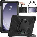 Galaxy Tab A9 Plus ケース ハンドル スタンド機能 ショルダーストラップ シリコン+PCレザー ソフトカバー タブレットケース 耐衝撃 軽量 汚れ防止 擦り傷防止 落下保護 Tab A9 プラス 11インチ(2)
