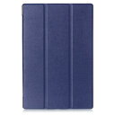 For Xperia Z4 Tablet ケース docomo SO-05G / au SOT31 ケース スタンド機能付き 三つ折型 超薄型 内蔵マグネット開閉式 PUレザーカバー スリープ喚起機能付け (Z4 Tablet, 三つ折ブルー)