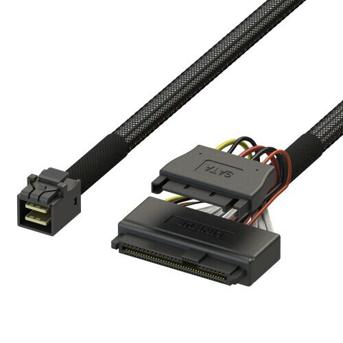 LINKUP SATA電源付き、内部16G U.2ケーブル（85[オーム] 85 ohm PCIE 3.0 Mini SAS HD-U.2 / SFF-8643-..