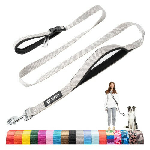 TSPRO ハンズフリーの犬用リード 調節可能な犬用散歩・ランニング用リード、コントロール安全パッドハ..