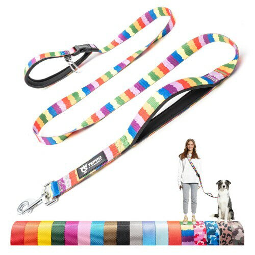 TSPRO ハンズフリー犬用リード 調節可能な散歩・ランニング用 安全コントロールパッドハンドル付き 重..