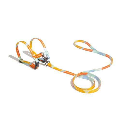 Maogoublue 猫 ハーネス 抜けない リード付き ダブルロック 簡単 猫用ハーネス 調整可能 簡単装着 脱出防止お散歩 紐タイプ 10キロ以下猫用 (マ...