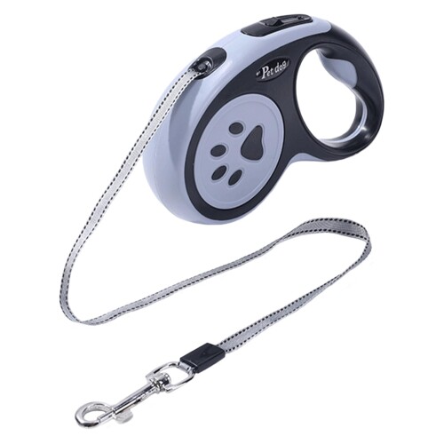 LUNAMO 伸縮リード 小型犬 中型犬 耐荷重15kg 長さ3m 5m ワンタッチロック タングルフリー 片手で操作 簡単 軽量 かわいい 散歩が楽しくなる 公園 川 海 キャンプ ピクニック アウトドア (ブ
