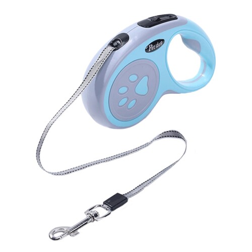 LUNAMO 伸縮リード 小型犬 中型犬 耐荷重15kg 長さ3m 5m ワンタッチロック タングルフリー 片手で操作 ..