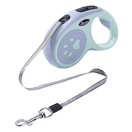 LUNAMO 伸縮リード 小型犬 中型犬 耐荷重15kg 長さ3m 5m ワンタッチロック タングルフリー 片手で操作 簡単 軽量 かわいい 散歩が楽しくなる 公園 川 海 キャンプ ピクニック アウトドア (グ