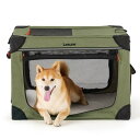 Lesure 犬 ケージ ペット ソフトクレート 犬 クレート 小/中型犬 折りたたみ ペットケージ 通気性 マット付き 持ち手付き 持ち運び便利 組み立て簡単...