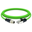 Lonlonty M12 X コード化 8 ピン - RJ45 ケーブル Cat6A 産業用イーサネット シールド ケーブル コグネックスおよびオートメーション...