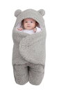 ベビーおくるみ 赤ちゃんおくるみ 新生児おくるみ ベビー服 ベビー寝袋 出掛け 冬 新生児着ぐるみ 抱っこ布団 足付き 防寒 暖かい 柔らかい 綿出産祝い L(...