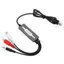 VBESTLIFE USBオーディオキャプチャーユニット MP3 WAV 形式 アナログ音声デジタル化 コンピュータ PC対応 オーディオキャプチャ 小型 プロ ホットプラグ 100cm / 39.4in USB ABS(2)