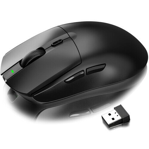 ワイヤレス ゲーミングマウス 最高クラスの精度 ワイヤレスマウス 2.4 G/TYPE-Cモード マウス A.JAZZ AJ139 PRO 充電式26000DPI調整可 PC/Mac対応 E-sports & FPS ゲーミング用 ブラック